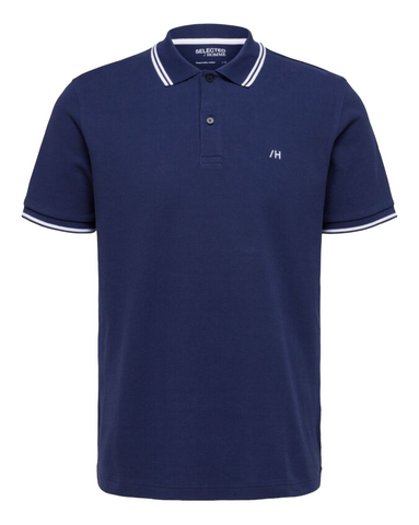 Dante23 Navy Polo Shirt By Selected