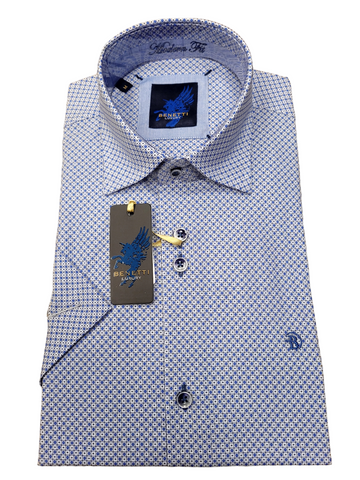 Ivan S23 Sky S/Sleeve Shirt By Benetti