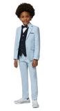 Napoli Pale Blue Boy's Suit By Benetti