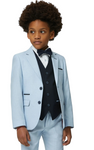 Napoli Pale Blue Boy's Suit By Benetti