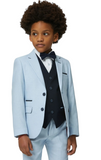 Napoli Pale Blue Boy's Suit By Benetti