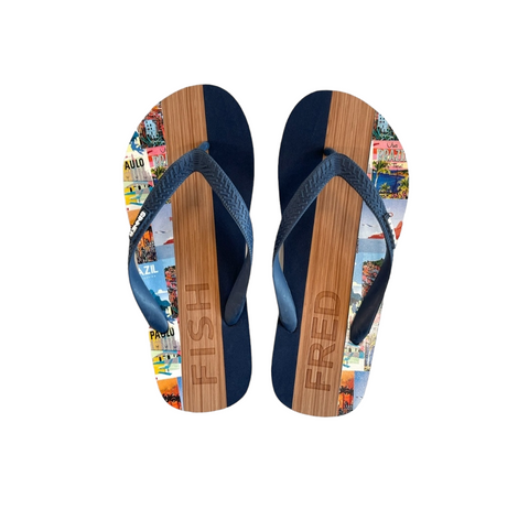 Multicolor Flip Flops By A Fish Named Fred