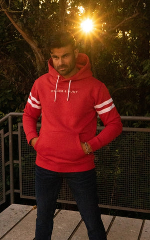 Red Stripe Hoodie By Walker & Hunt