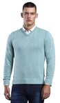 V Neck Green Knitwear SS21 By 6th Sense