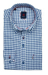 Quinn Navy Check Shirt By Andre