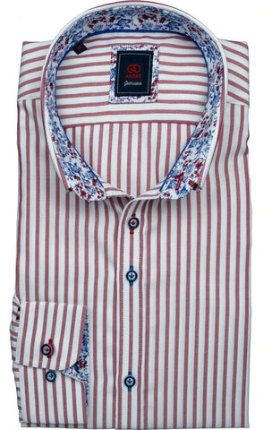 Oliver Burgundy Stripe Shirt By Andre