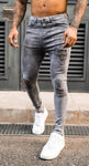 Rip & Repair Grey Denim Jeans By sinners Attire