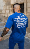 Global Text Cobalt Tee By Sinners Attire