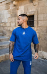 Global Text Cobalt Tee By Sinners Attire