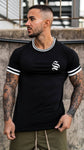 College Ringer Black Tee By Sinners Attire