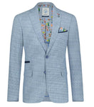 Blue Check Cotton Blazer By A Fish Named Fred