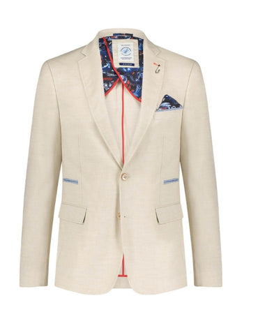 Sand Linen Look Blazer By A Fish Named Fred